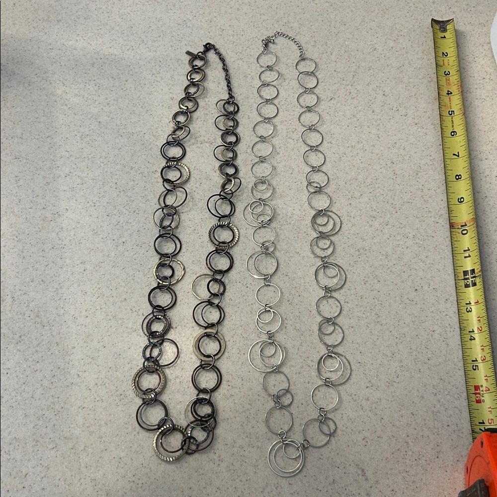 Set of two circle necklaces one is Daisy Fuentes Circle Necklace
